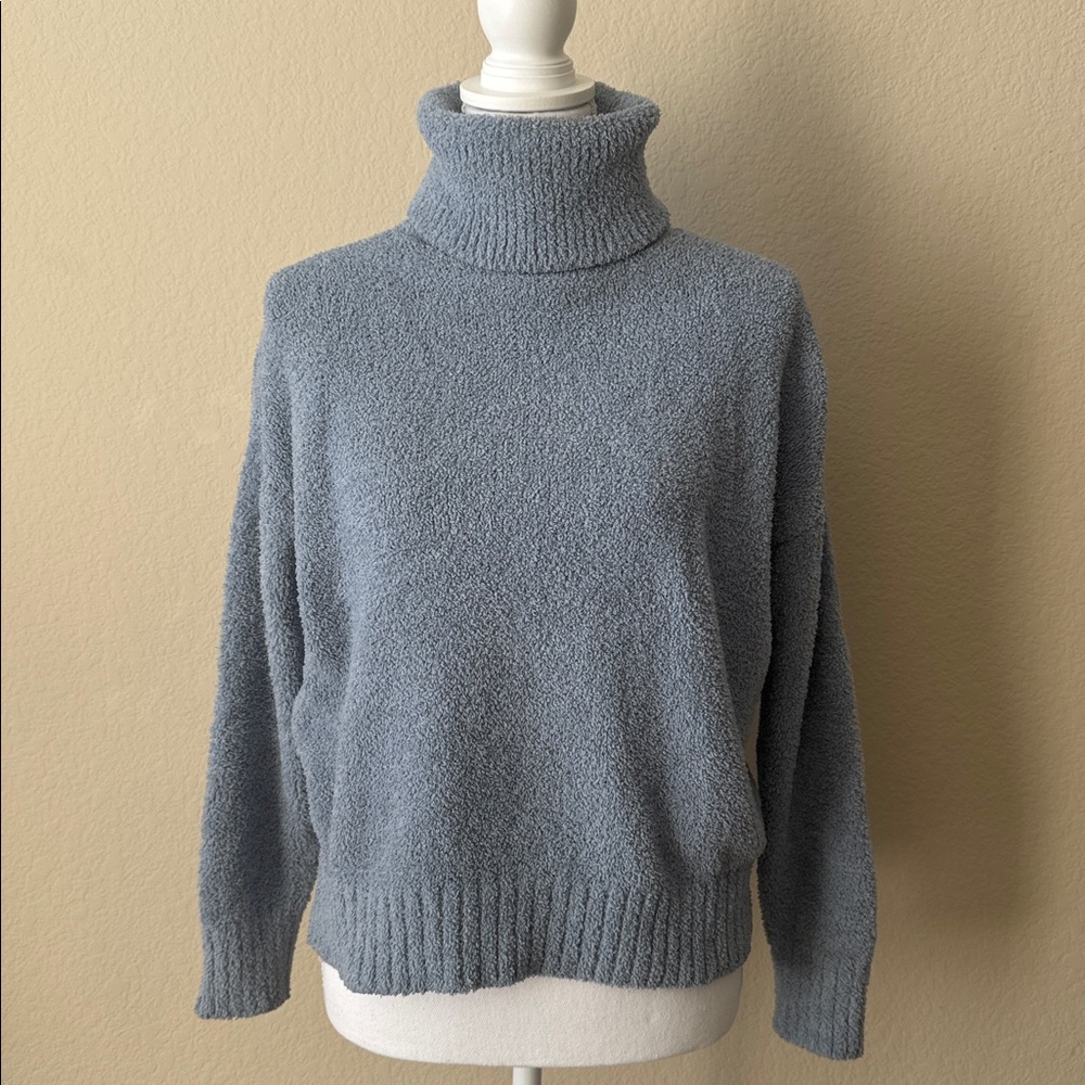 Pink Republic Cozy Blue Turtleneck Sweater